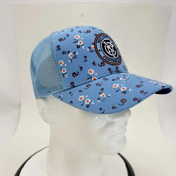 New York City FC Hat Cap Snap Back Mens Flowers Blue MLS‎ Soccer NYCFC Adidas - Picture 8 of 13